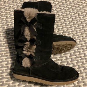 Women's KOOLABURRA BY UGG Victoria Tall Genuine Shearling Trim & Faux Fur Boot